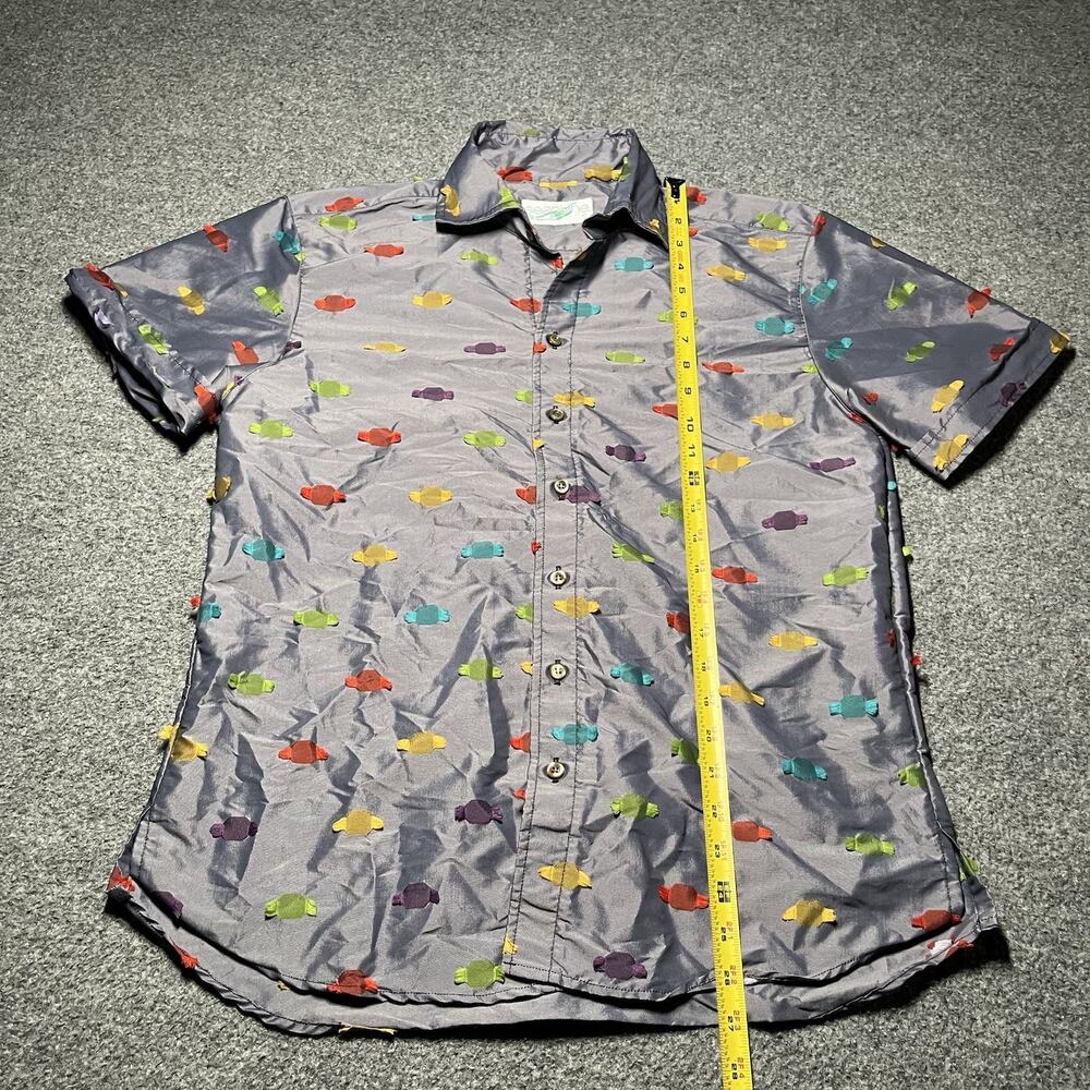 Vintage Seaplane Shirt Mens Small Short Sleeve USA Button Up Wacky Fun Retro 90s - Picture 3 of 10